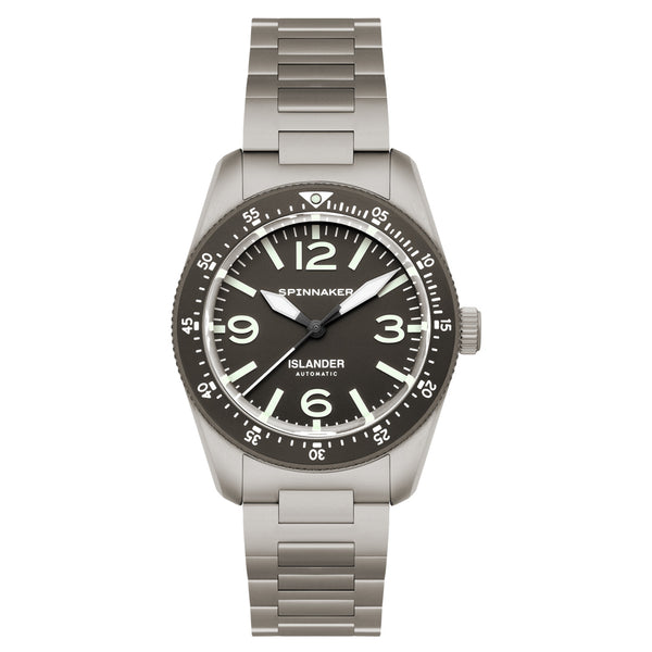 Spinnaker x Islander Croft 39mm Tactical Watch in Ashen Alloy #SP-5192-LIW33