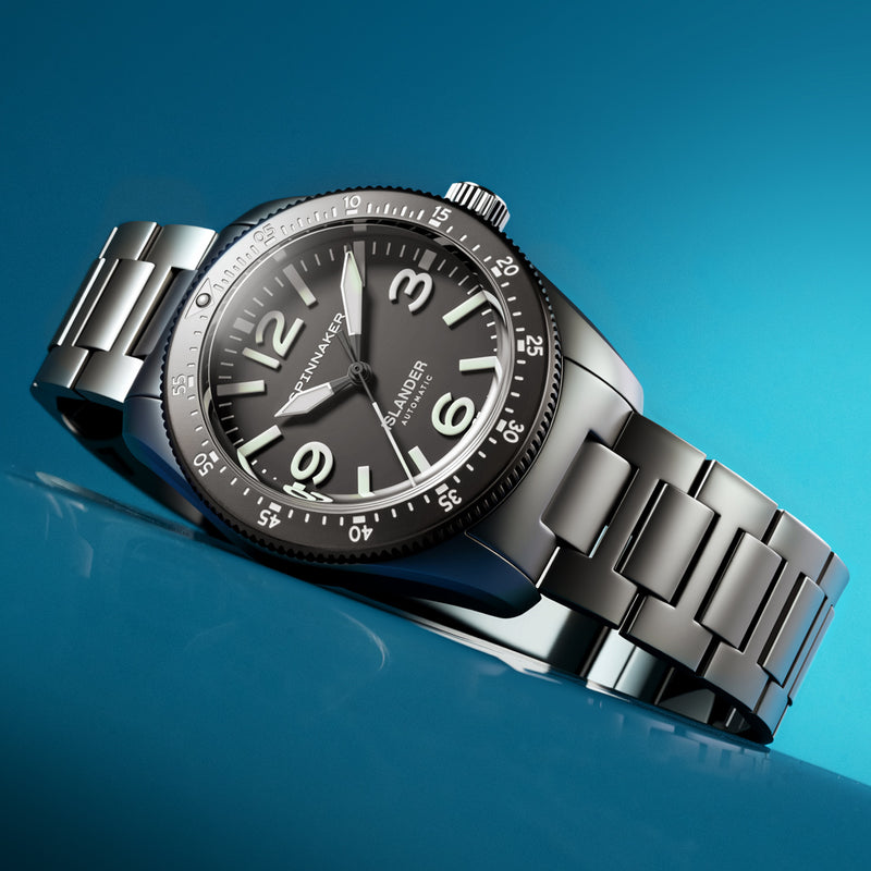 Spinnaker x Islander Croft 39mm Tactical Watch in Ashen Alloy #SP-5192-LIW33