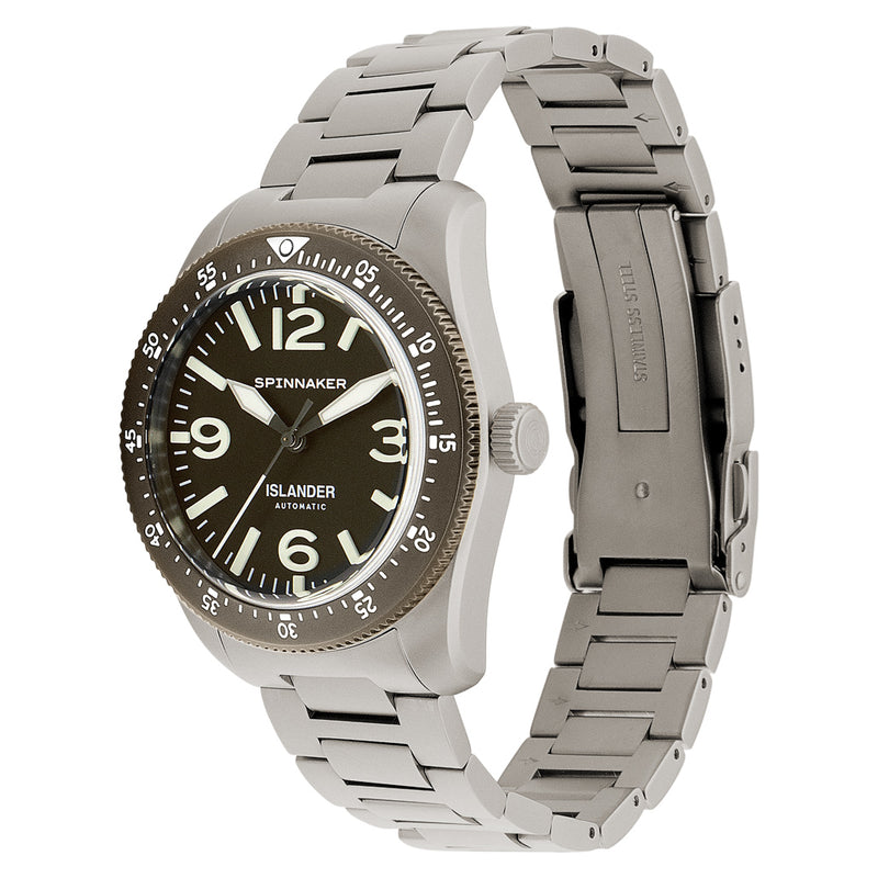 Spinnaker x Islander Croft 39mm Tactical Watch in Ashen Alloy #SP-5192-LIW33