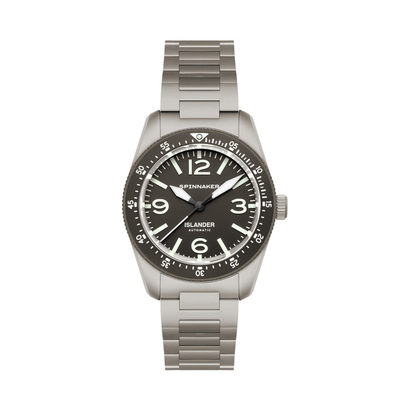 Spinnaker x Islander Croft 39mm Tactical Watch in Ashen Alloy #SP-5192-LIW33