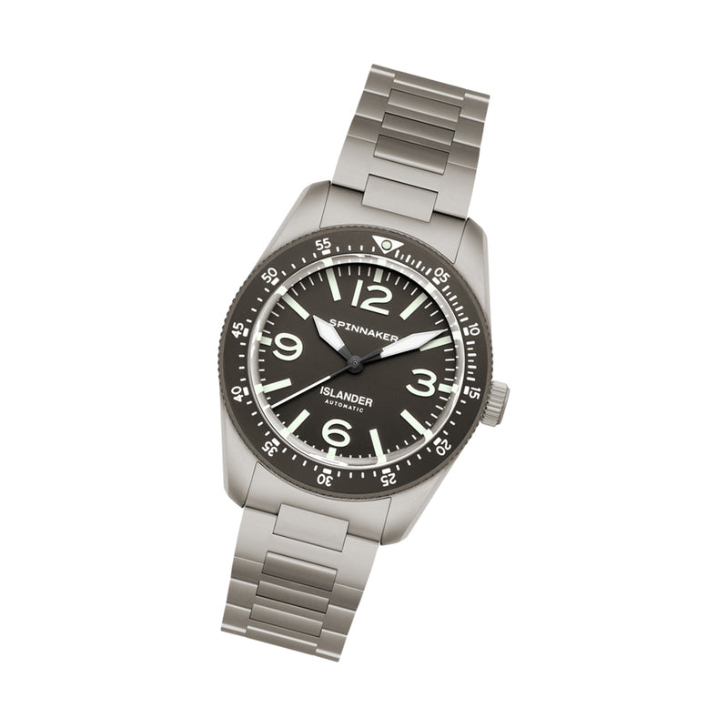 Spinnaker x Islander Croft 39mm Tactical Watch in Ashen Alloy #SP-5192-LIW33