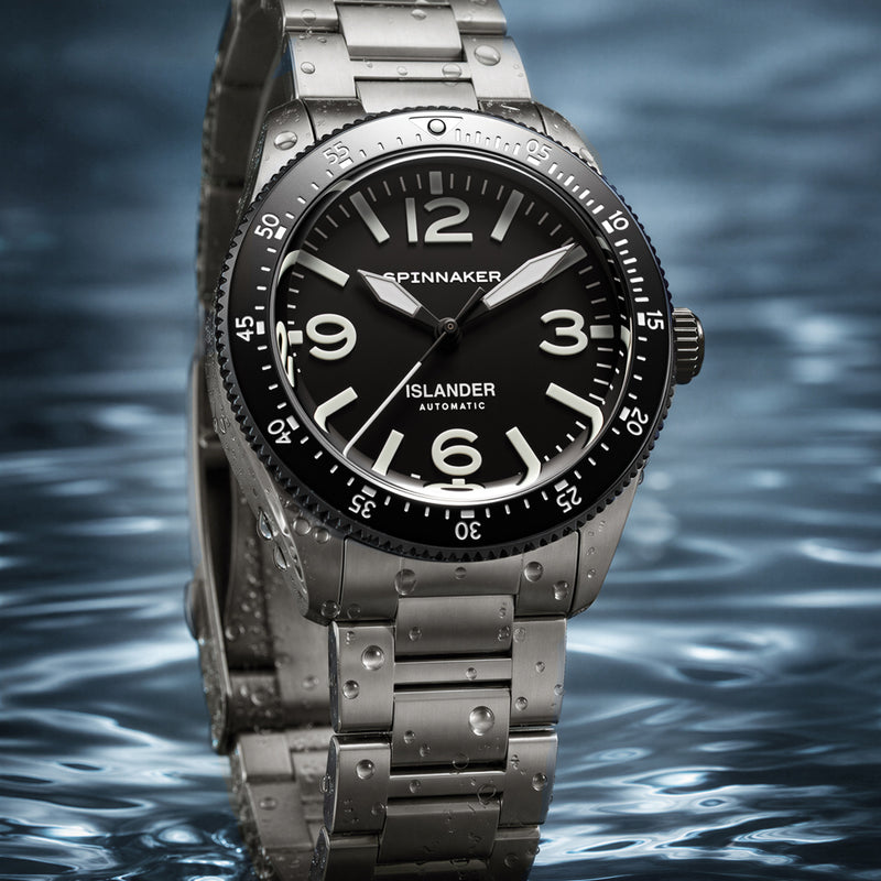 Spinnaker x Islander Croft 39mm Tactical Watch in Ink Tone #SP-5192-LIW11