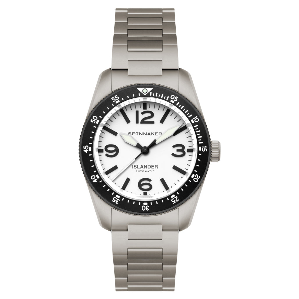 Spinnaker x Islander Croft 39mm Tactical Watch with Dawn White #SP