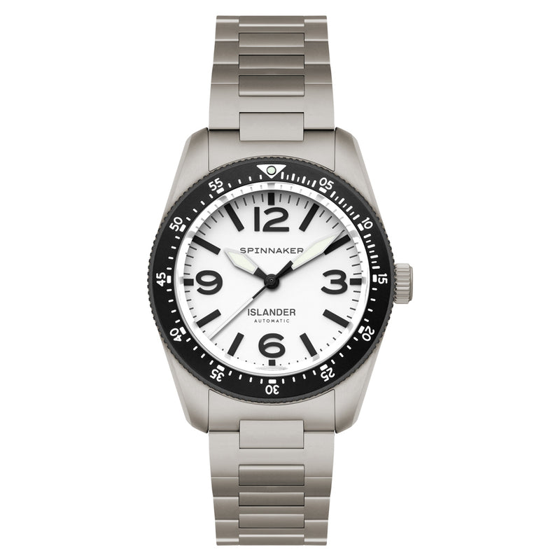 Spinnaker x Islander Croft 39mm Tactical Watch with Dawn White #SP-5192-LIW44