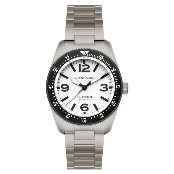 Spinnaker x Islander Croft 39mm Tactical Watch with Dawn White #SP-5192-LIW44