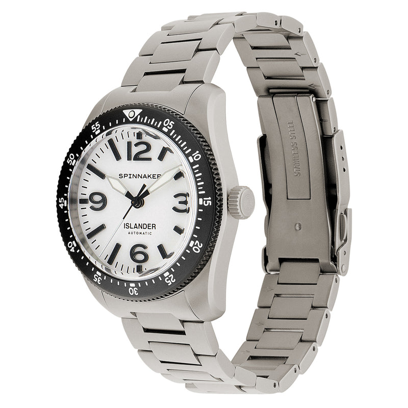 Spinnaker x Islander Croft 39mm Tactical Watch with Dawn White #SP-5192-LIW44