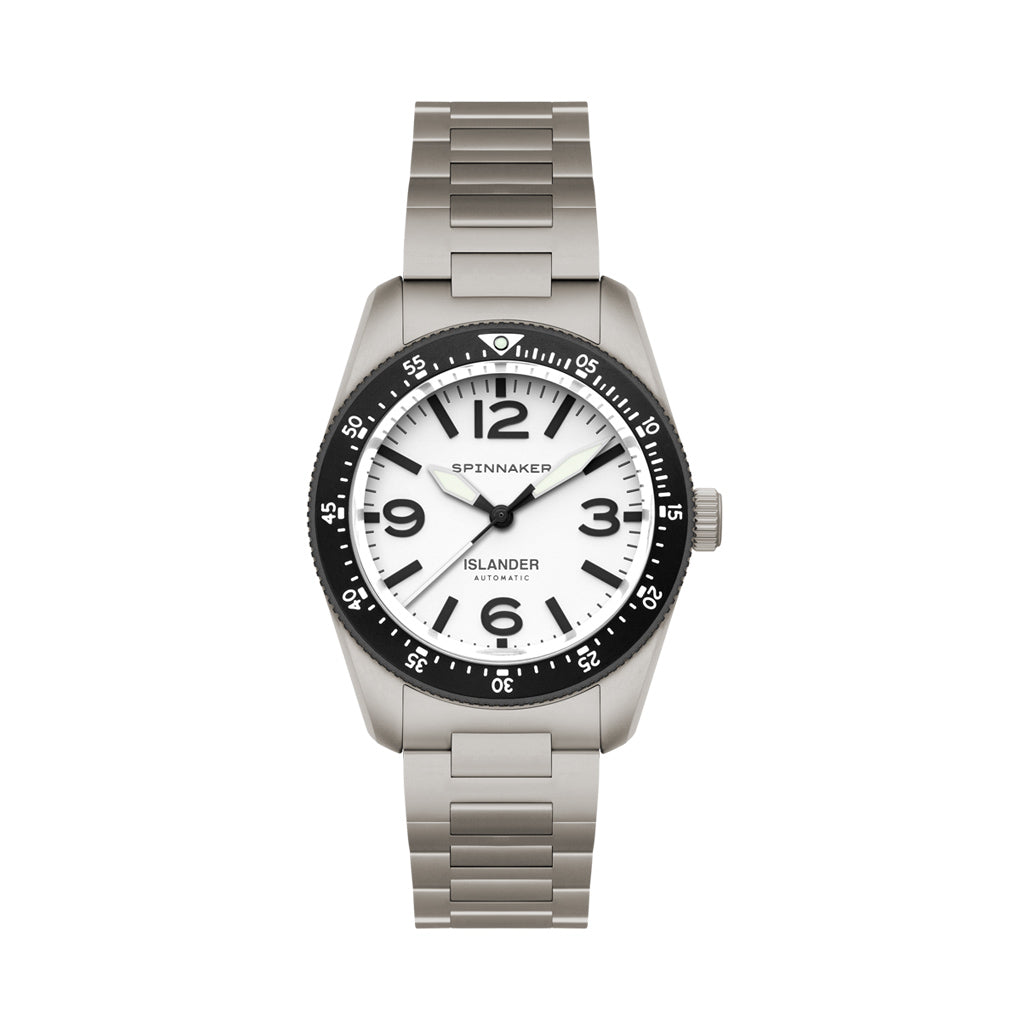 Spinnaker x Islander Croft 39mm Tactical Watch with Dawn White #SP