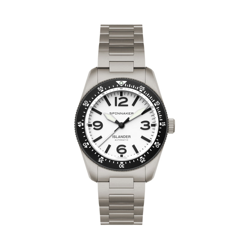 Spinnaker x Islander Croft 39mm Tactical Watch with Dawn White #SP-5192-LIW44