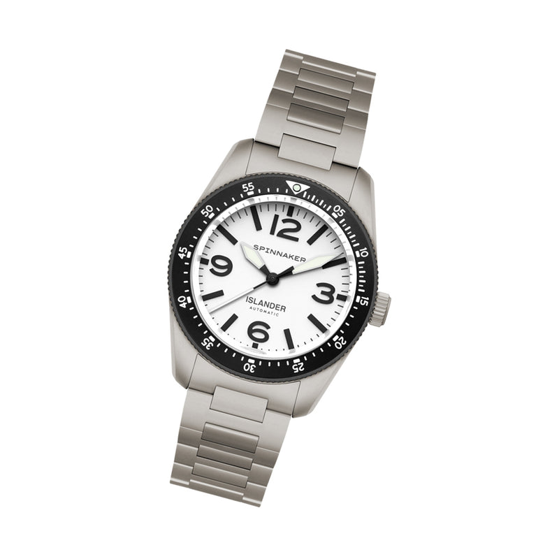 Spinnaker x Islander Croft 39mm Tactical Watch with Dawn White #SP-5192-LIW44