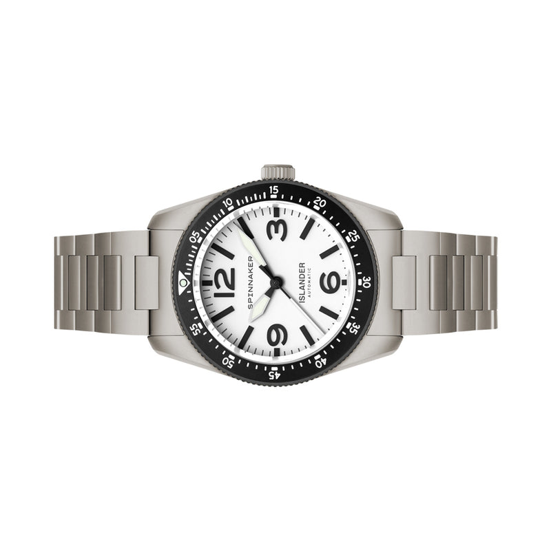 Spinnaker x Islander Croft 39mm Tactical Watch with Dawn White #SP-5192-LIW44