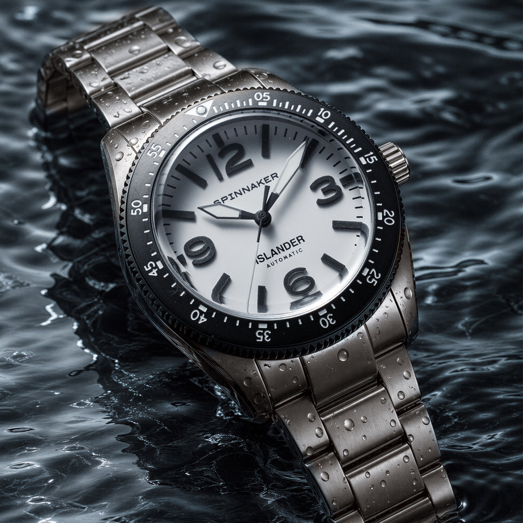 Spinnaker x Islander Croft 39mm Tactical Watch with Dawn White #SP