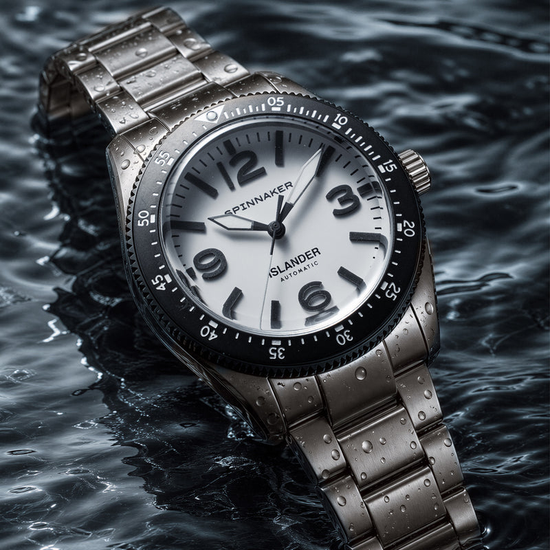 Spinnaker x Islander Croft 39mm Tactical Watch with Dawn White #SP-5192-LIW44