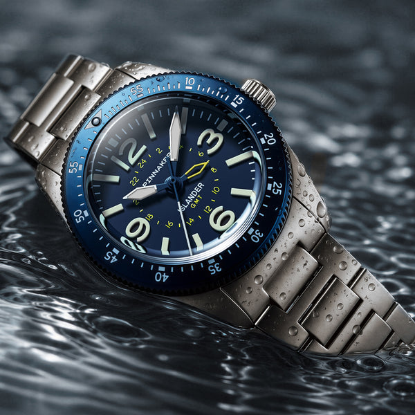 Spinnaker x Islander Croft 39mm Tactical GMT Watch in Skyline Blue #SP-5193-LIW22