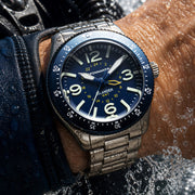 Spinnaker x Islander Croft 39mm Tactical GMT Watch in Skyline Blue #SP-5193-LIW22