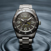 Spinnaker x Islander Croft 39mm Tactical GMT Watch in Charcoal Grey #SP-5193-LIW33