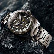 Spinnaker x Islander Croft 39mm Tactical GMT Watch in Charcoal Grey #SP-5193-LIW33