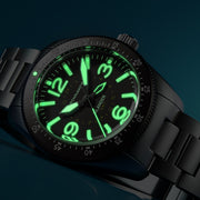 Spinnaker x Islander Croft 39mm Tactical GMT Watch in Charcoal Grey #SP-5193-LIW33