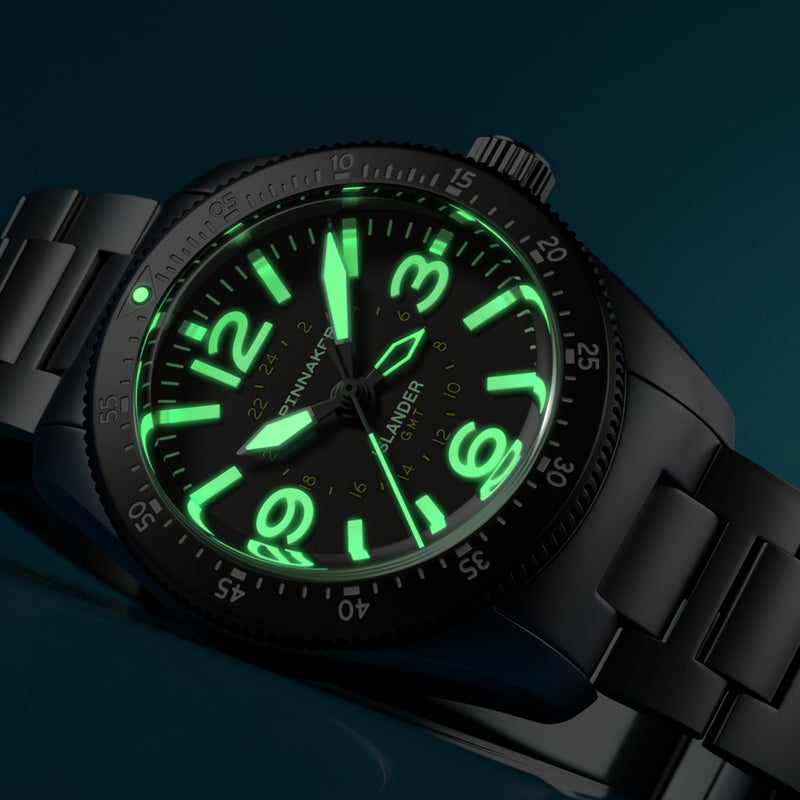 Spinnaker x Islander Croft 39mm Tactical GMT Watch in Charcoal Grey #SP-5193-LIW33