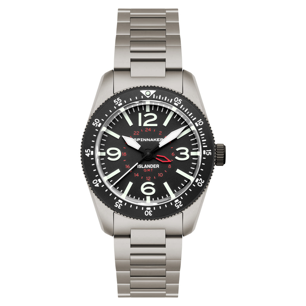 鍾乳石③ Spinnaker x Islander Croft 39mm Tactical GMT Watch in Cinder