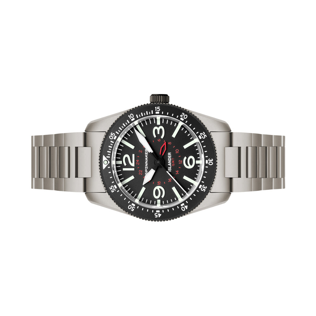 Spinnaker x Islander Croft 39mm Tactical GMT Watch in Cinder