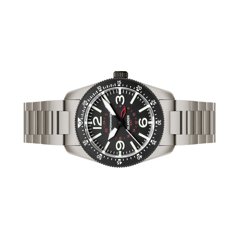 Spinnaker x Islander Croft 39mm Tactical GMT Watch in Cinder Design #SP-5193-LIW11