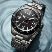 Spinnaker x Islander Croft 39mm Tactical GMT Watch in Cinder Design #SP-5193-LIW11