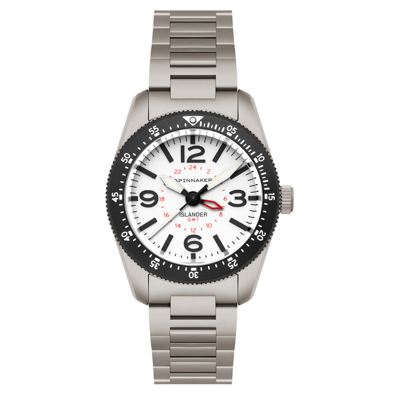 Spinnaker x Islander Croft 39mm Tactical GMT Watch in Pure Essence #SP-5193-LIW44