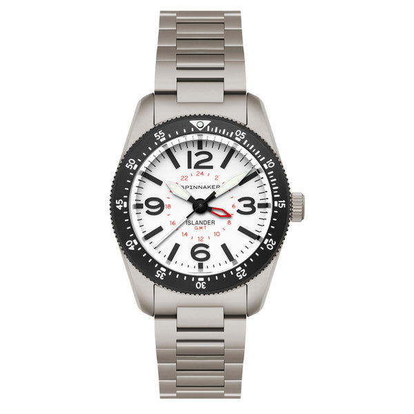 Spinnaker x Islander Croft 39mm Tactical GMT Watch in Pure Essence #SP-5193-LIW44