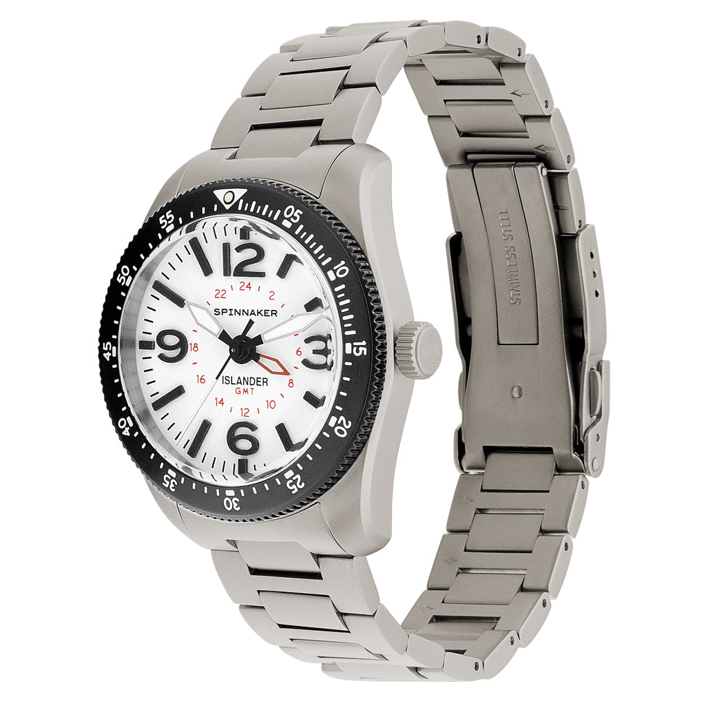Spinnaker x Islander Croft 39mm Tactical GMT Watch in Pure Essence
