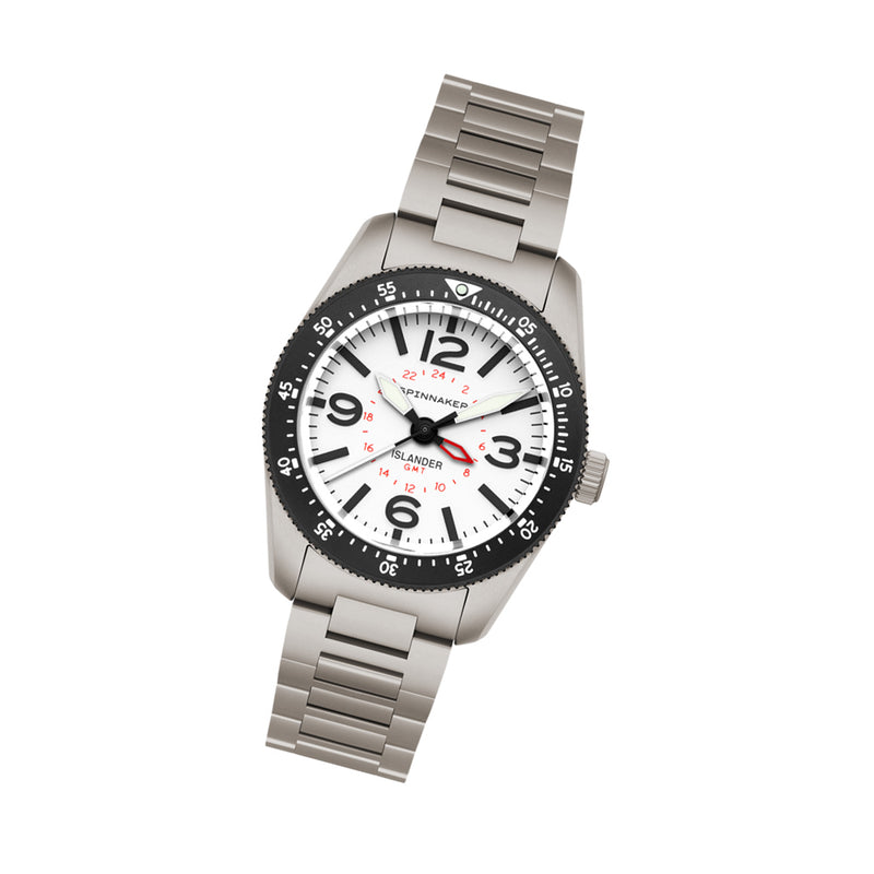 Spinnaker x Islander Croft 39mm Tactical GMT Watch in Pure Essence #SP-5193-LIW44