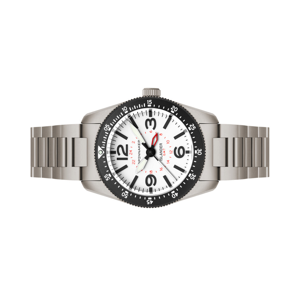 Spinnaker x Islander Croft 39mm Tactical GMT Watch in Pure Essence