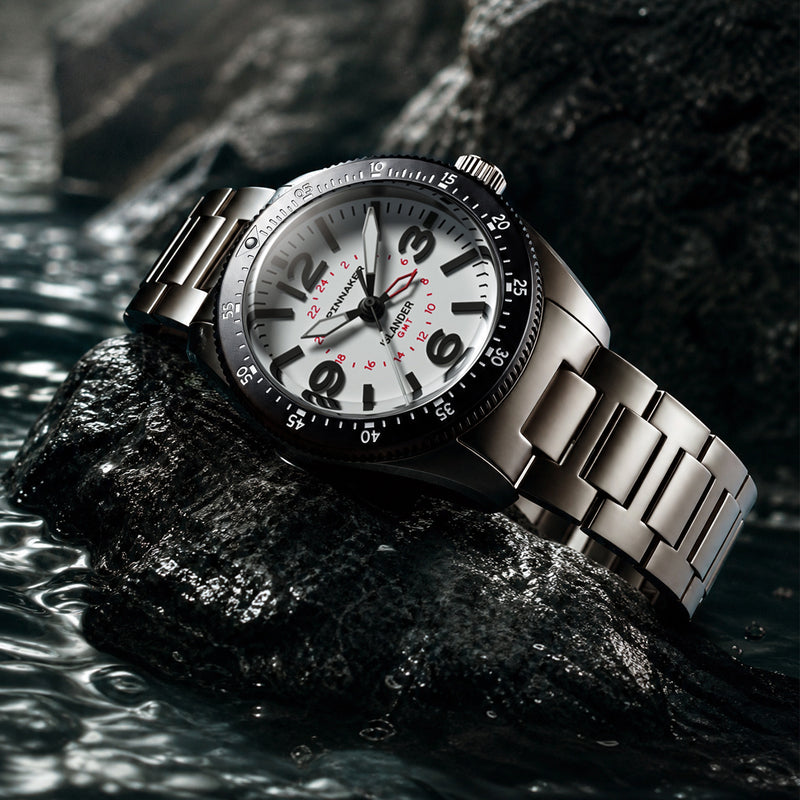 Spinnaker x Islander Croft 39mm Tactical GMT Watch in Pure Essence #SP-5193-LIW44