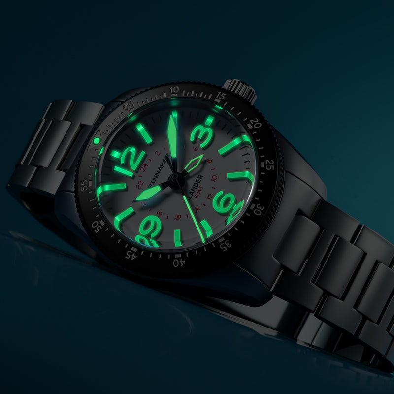 Spinnaker x Islander Croft 39mm Tactical GMT Watch in Pure Essence #SP-5193-LIW44