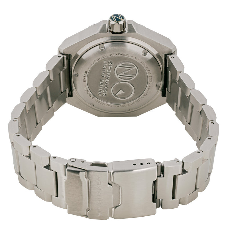 Spinnaker x Islander Dumas Limited Edition Watch with Sand White Dial #SP-5081-LIW11 back