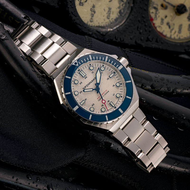 Spinnaker x Islander Dumas Limited Edition Watch with Sand White Dial #SP-5081-LIW11 lifestyle