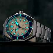 Spinnaker x Islander Dumas Limited Edition Watch with Sand White Dial #SP-5081-LIW11 lume