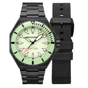 Spinnaker x Islander Dumas Limited Edition PVD Watch with Full Lume Dial #SP-5081-LIW44 combo
