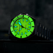 Spinnaker x Islander Dumas Limited Edition PVD Watch with Full Lume Dial #SP-5081-LIW44 lume