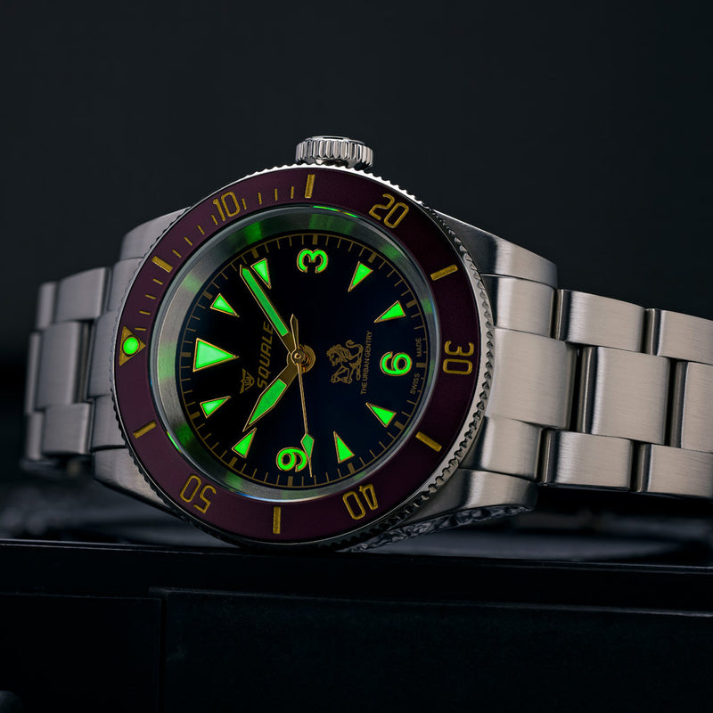 Squale 1545 Limited Edition TGV Dive Watch #1545TGV.AC lume