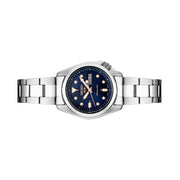 Seiko 5 Sports Automatic Watch with Sunburst Blue Dial and 28mm Case #SRE003 Side