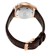 Seiko 5 Sports Automatic Watch with Chocolate Dial and 28mm Rose Goldtone Case #SRE006 Back
