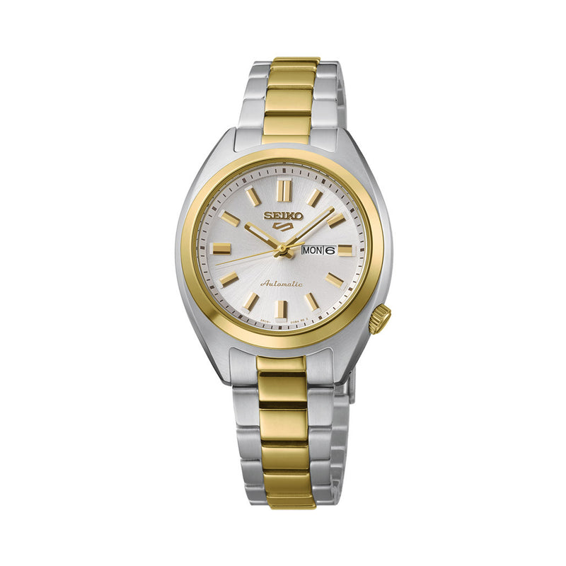 Seiko 5 Sports SNXS Series 32mm Two-Tone Watch with Silver #SRE024