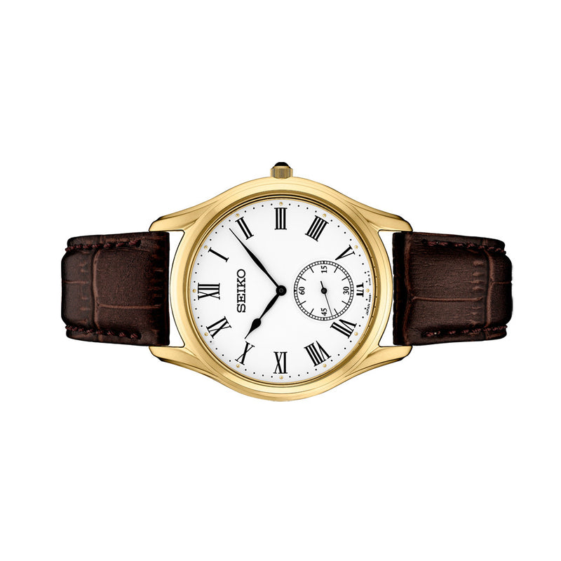 Seiko Essentials 39mm Dress Watch with White Dial #SRK050 Side