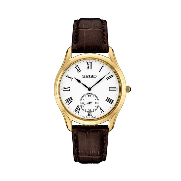 Seiko Essentials 39mm Dress Watch with White Dial #SRK050