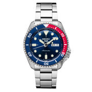 Seiko 5 Sports Automatic Watch with Blue Dial and Pepsi Bezel #SRPD53 zoom