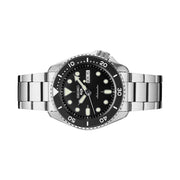 Seiko 5 Sports 24-Jewel Automatic Watch with Black Dial and SS Bracelet #SRPD55