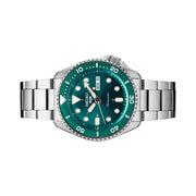 Seiko 5 Sports 24-Jewel Automatic Watch with Green Dial and SS Bracelet #SRPD61