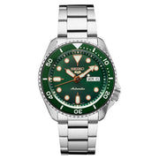 Seiko 5 Sports 24-Jewel Automatic Watch with Green Dial and SS Bracelet #SRPD63
