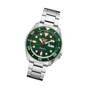 Seiko 5 Sports 24-Jewel Automatic Watch with Green Dial and SS Bracelet #SRPD63