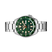Seiko 5 Sports 24-Jewel Automatic Watch with Green Dial and SS Bracelet #SRPD63